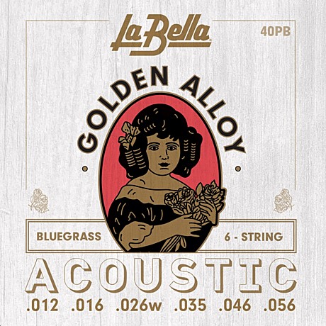 LA BELLA 40PB Комплект струн для акустической гитары 12-56