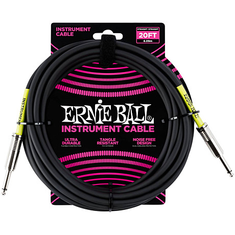 ERNIE BALL 6046 инструментальный кабель с прямыми джеками, длина 6 метров